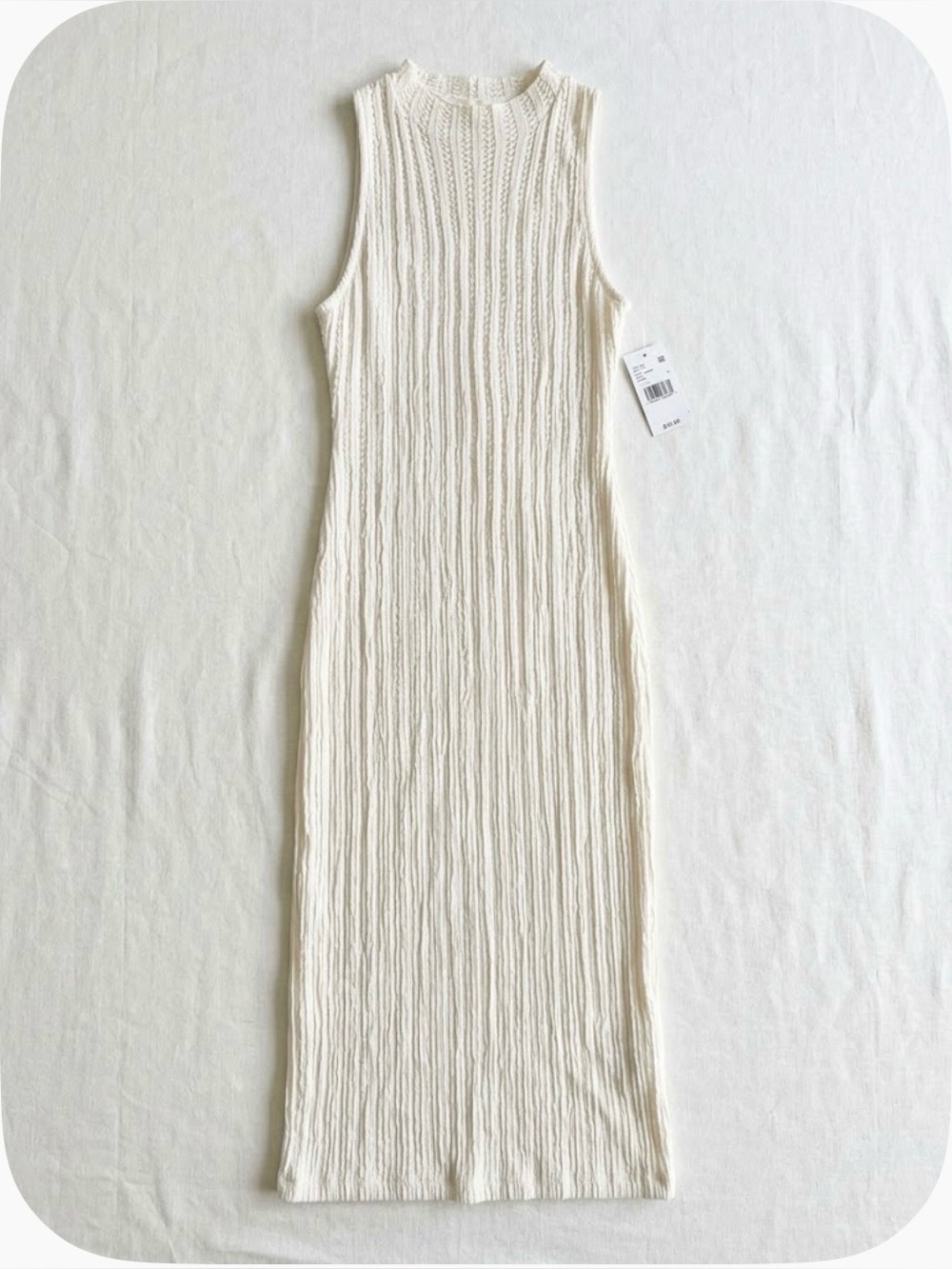 A NEW DAY Pointelle Maxi Sweater Dress Women’s L Ivory